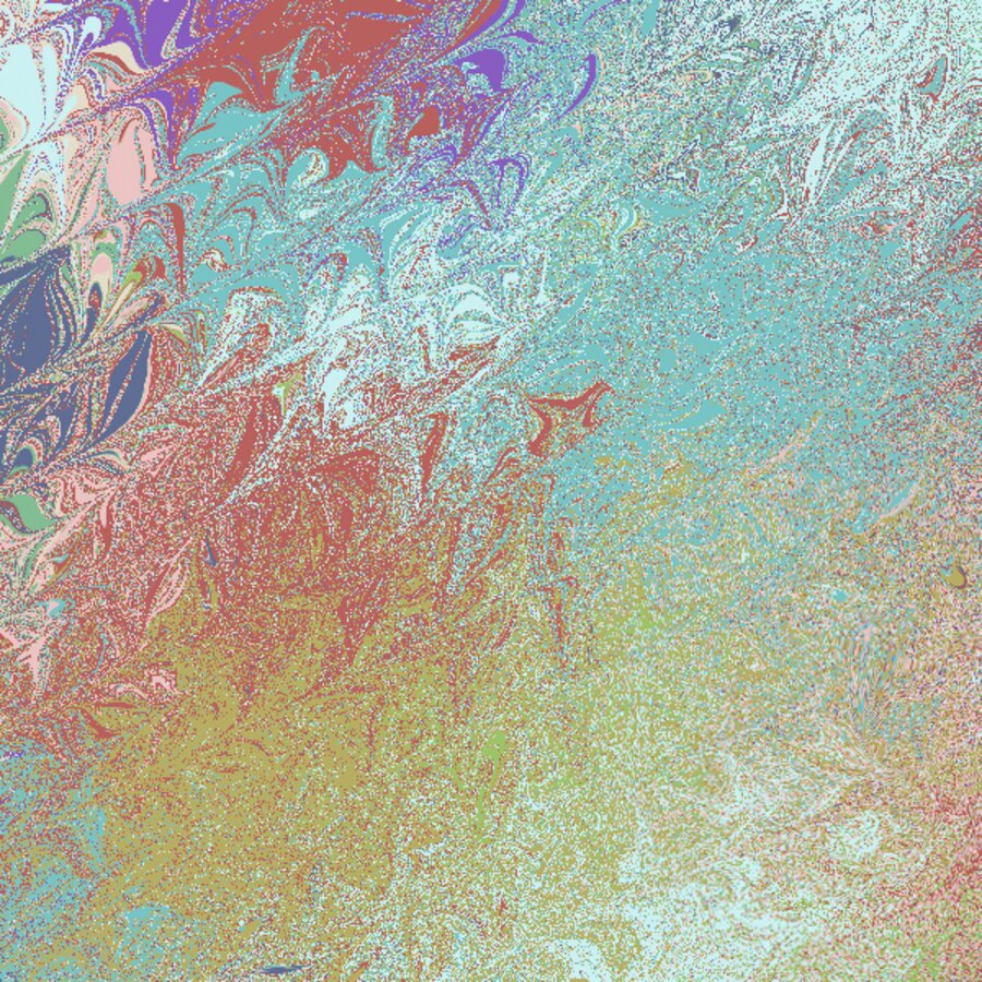 Fine stone marbling in pastel pigments, made in Ebru