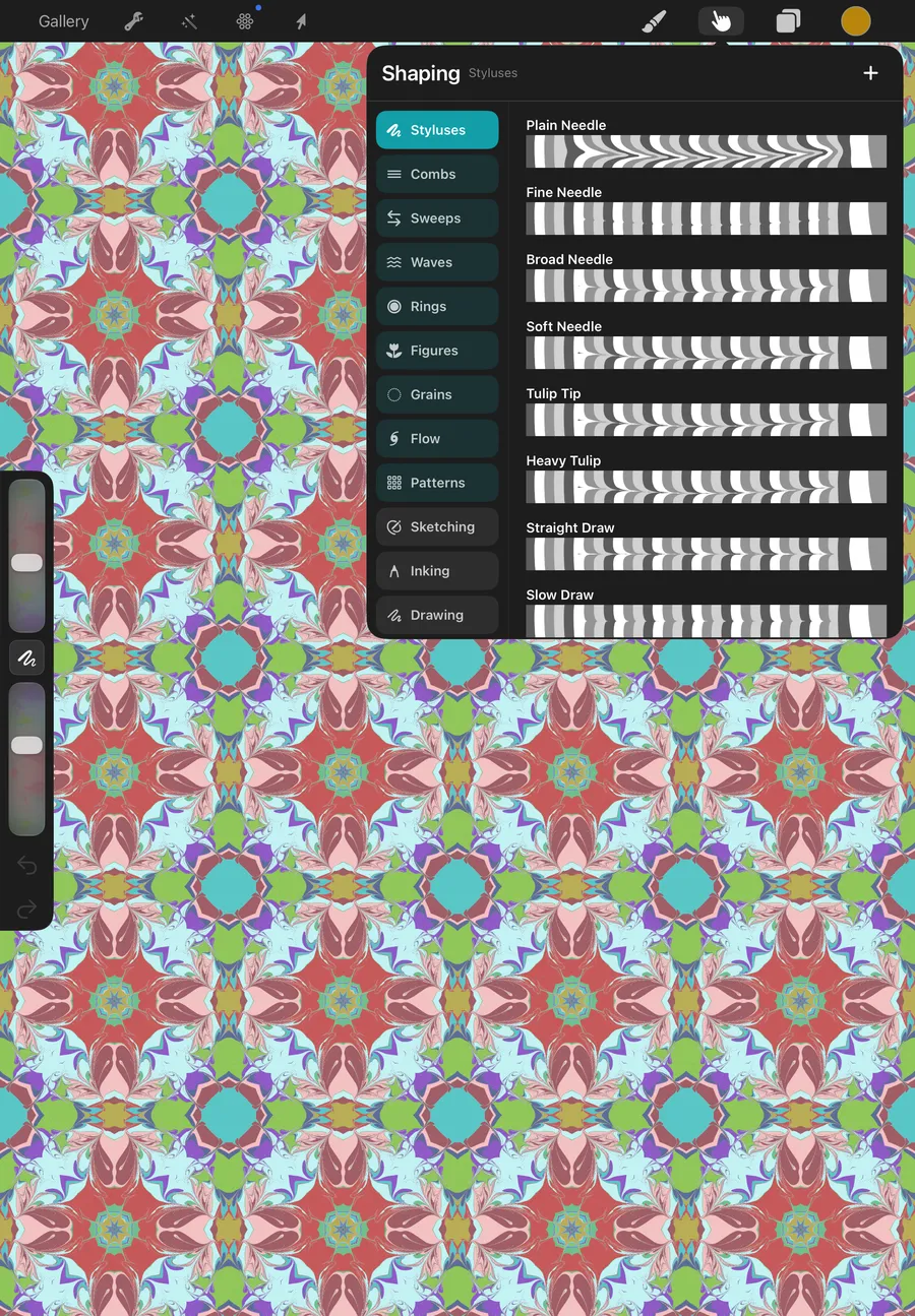 Ebru app — Rake, comb and sweep the water