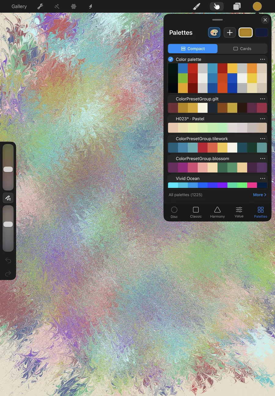 Ebru app — 1,200+ palettes ready to pour