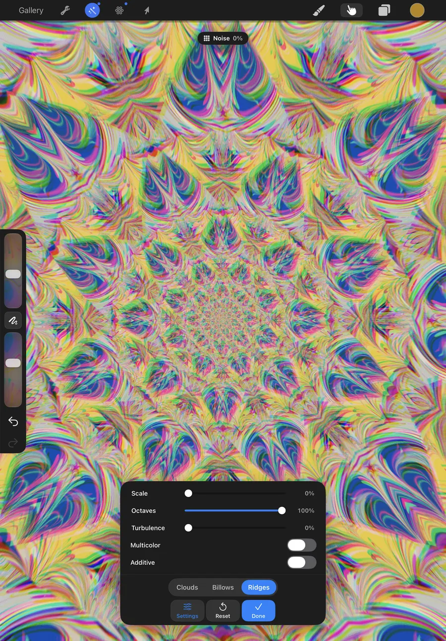 Ebru app — Noise, clouds and ridges