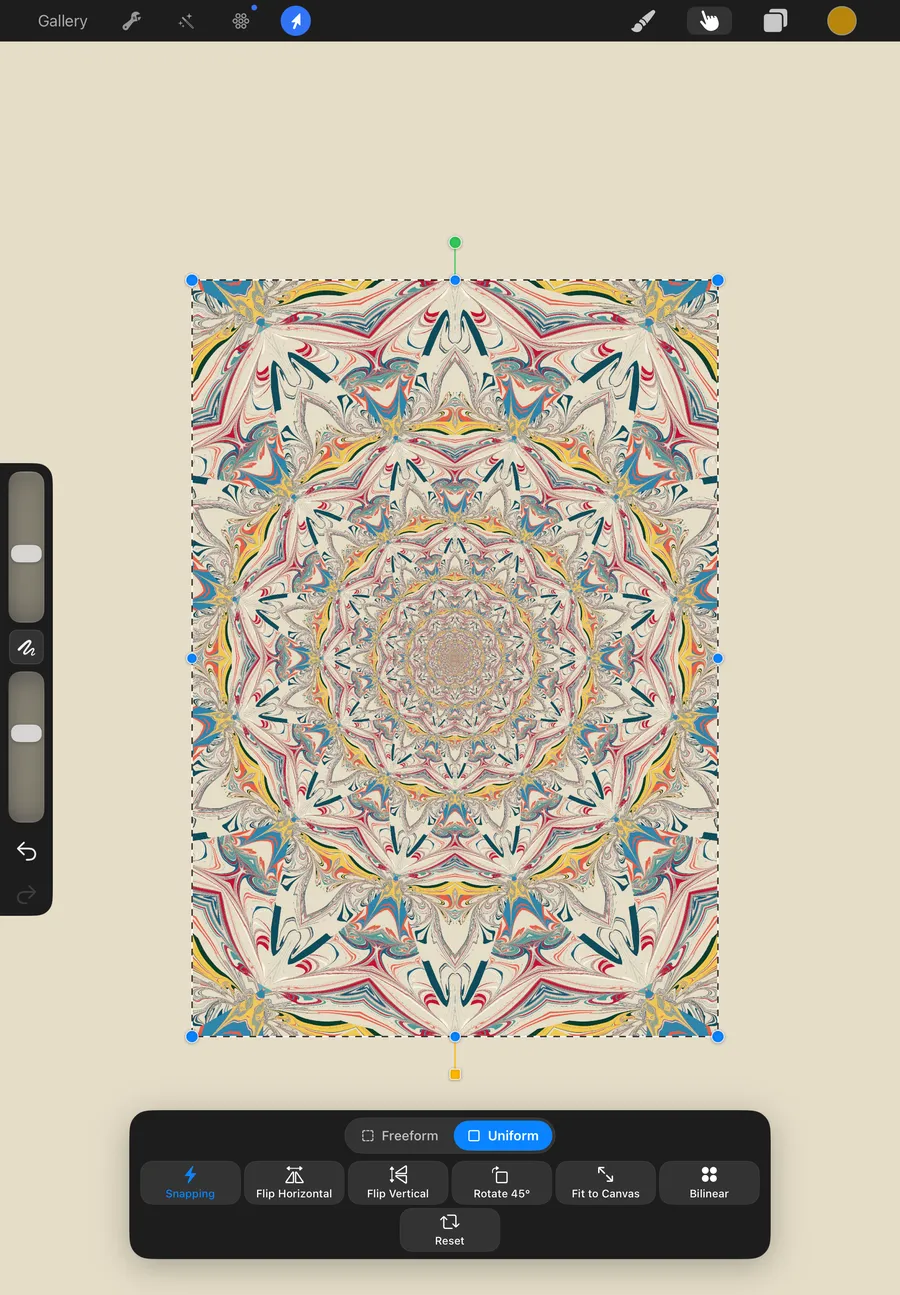 Ebru app — Move, scale, rotate, flip